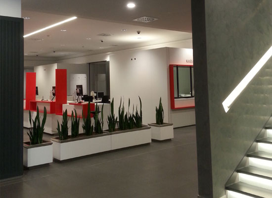 Neugestaltung und Umbau Kundenhalle Kreissparkasse